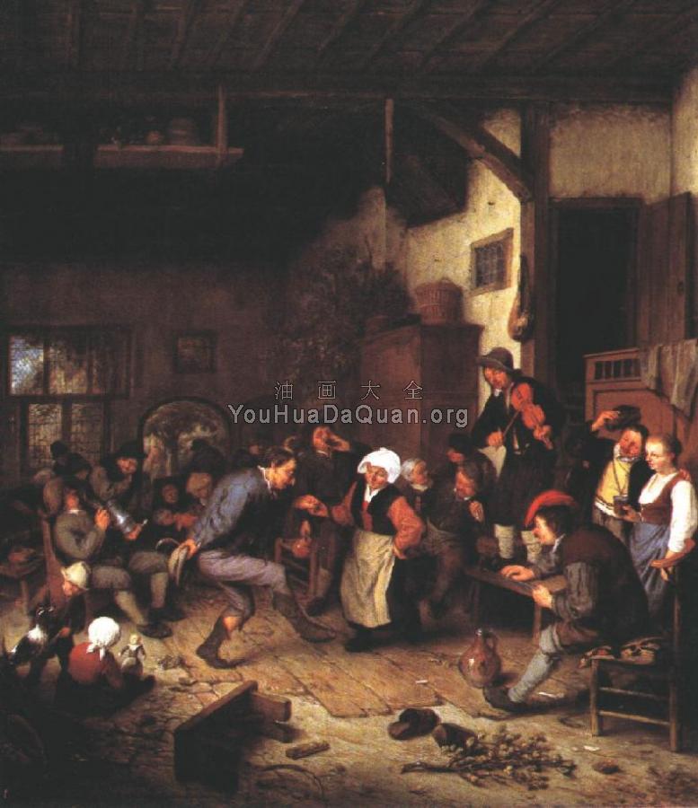 merrymakers in an inn