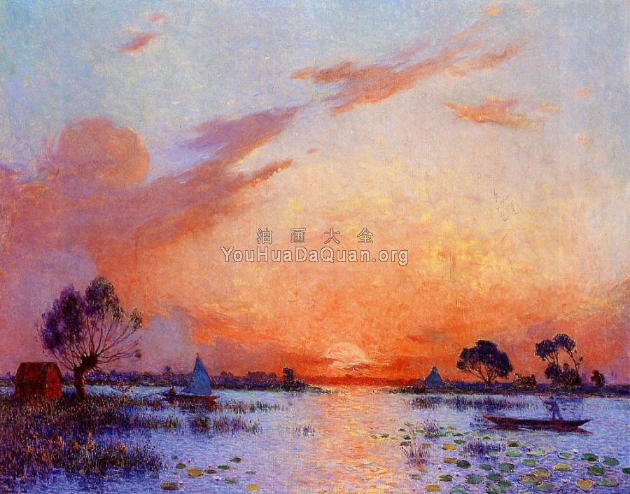 sunset in briere - 费迪南德卢瓦扬画家:费迪南德·卢瓦扬ferdinand