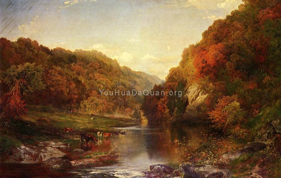 [画家简介]国家: 英国出生的美国画家 1837-1926作品名称: autumn on