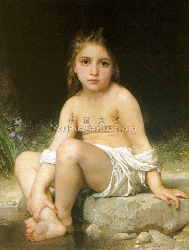 child at bath - 威廉·阿道夫·布格罗