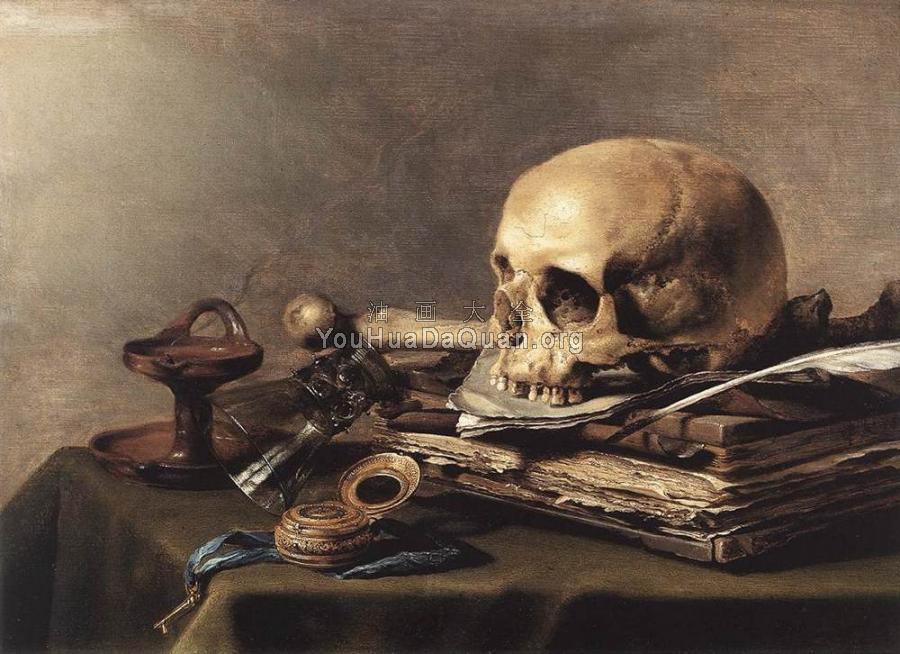 vanitas still life - 彼得·克萊茲 - 世界著名畫家畫作欣賞 - 油畫